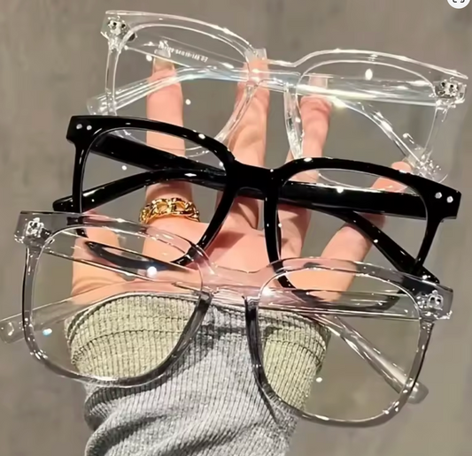 Oversized Square Clear Lens Glasse
