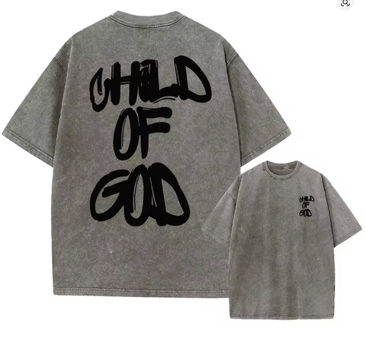 “Child of God” Oversized Washed Tee